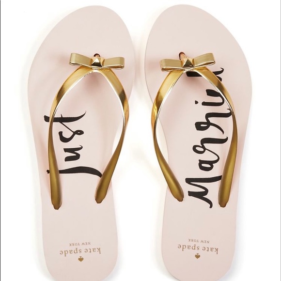 kate spade just married flip flops